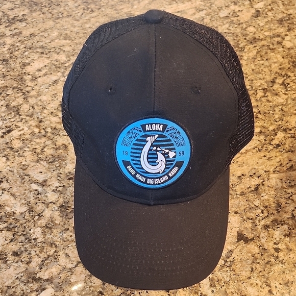 Aloha Black‎ and Blue Trucker Hat - Picture 1 of 2